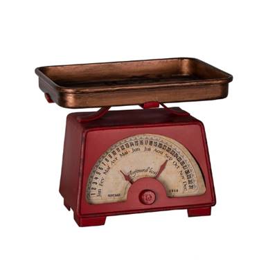 Balance calendrier rouge