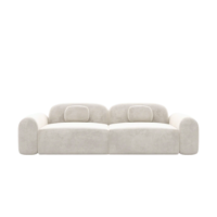 Buccana canapé 2 places en velours crème