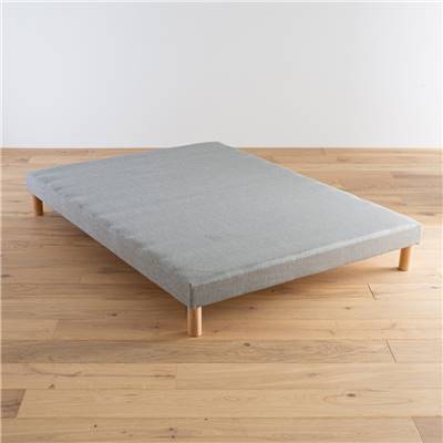Adovli sommier tapissier tissu gris à lattes recouvertes 160x200