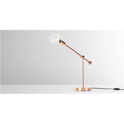 Tangle lampe de table cuivre et verre transparent