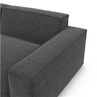 Stacele canapé panoramique angle gauche tissu texturé gris anthracite