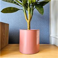 Mina cache-pot en métal rose