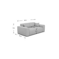 Novage canapé 3 places en tissu texuré beige