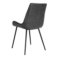 Lucas chaise en cuir synthétique gris foncé