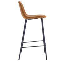 Vladi chaise de bar vintage en cuir synthétique camel H65