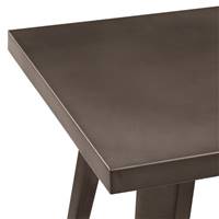Lix table haute carrée en métal gris 2 personnes