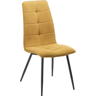 Aglo chaise en tissu jaune