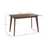 Erren table à manger rectangulaire en bois foncé 4 personnes