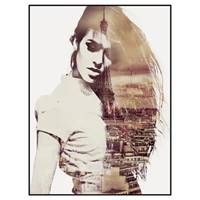 Lady tableau modèle femme cheveux paris 60x80cm