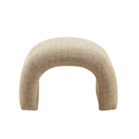 Ricoti pouf en tweed jaune miami forme arche