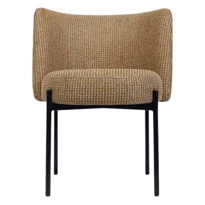 Gilo chaise en tissu tweed jaune sable