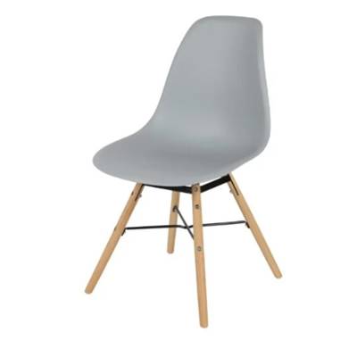 Jena chaise scandinave gris clair et pieds en bois
