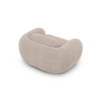 Bulane fauteuil en tissu texturé beige