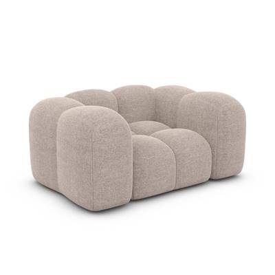 Cotton fauteuil 1 place en tissu texturé beige