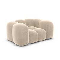 Cotton fauteuil 1 place en velours crème
