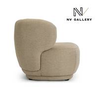 Havane fauteuil en tissu texturé taupe désert