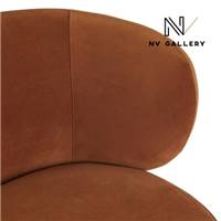 Havane fauteuil en velours terracotta
