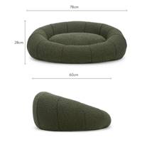 Snooz panier pour animaux en tissu bouclé kaki
