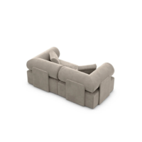 Anicipri canapé 2 places en velours beige foncé
