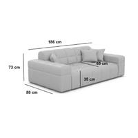 Lodce canapé 2 places en velours beige foncé
