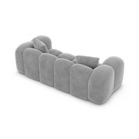 Cotton canapé 2 places en velours gris clair