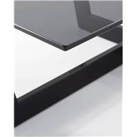 Hiln table basse verre noir et acier noir