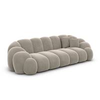 Dolban canapé 3 places en velours beige foncé