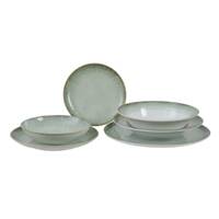 Pizz assiette plate verte d'eau en procelaine Ø33cm