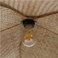 Tulipe suspension en fibre naturelle tressée 5 pétales