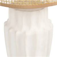 Olympe lampe de table en céramique blanc abat-jour fibre de papier H37cm