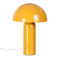 Lampe de table orange en métal champignon H31,5