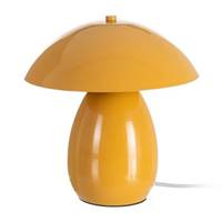 Grato lampe de table champignon gros socle métal jaune moutarde