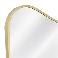 Gubi grand miroir mural organique aluminium doré H180cm