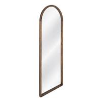 Ilena grand miroir arrondi en bois de paulonia foncé H160cm