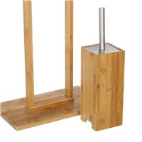 Claudio porte-rouleau et brosse toilette bambou