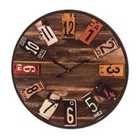 Horloge murale ronde en bois Grand Central New-York 60