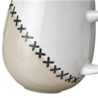 Nami tasse en céramique moucheté beige et croix noires 490ml
