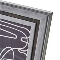Cristal cadre photo plastique gris 10x15