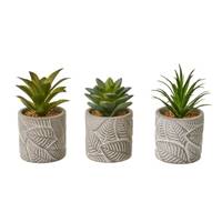 Wadi lot de 3 cactus artificiels