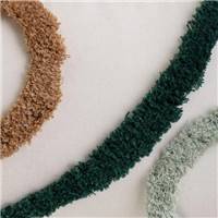 Ashkana coussin en polycoton motifs lignes 50x30cm vert
