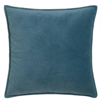 Burn coussin velours bleu 55x55