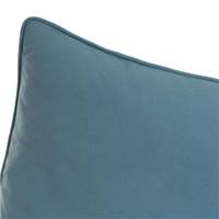 Updo coussin en fausse soie de coton bleu 45x45cm