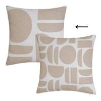 Jack coussin en polycoton rose grosses formes 45x45