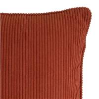 Merely coussin en velours côtelé marron terre 45x45