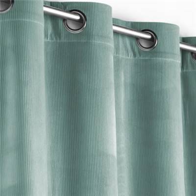 Canale rideau en velours vert sauge 140x260