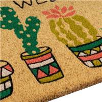 Kacie tapis en fibre de coco WELCOME 4 cactus 60x40