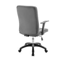 Luka chaise bureau en PU gris réglable à roulettes