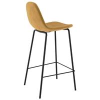 Vladi chaise de bar en velours jaune H65