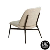 Alba fauteuil effet laine en tissu bouclette sable