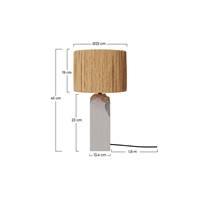 Kalla lampe en raphia et béton gris
